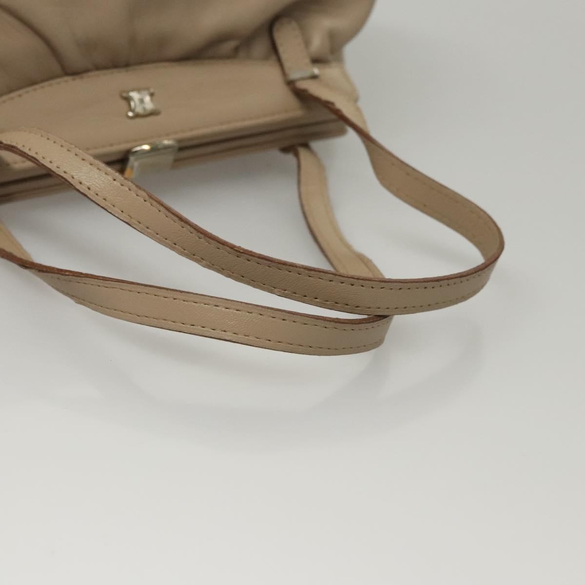 Celine Handbag Leather, BEIGE, LEATHER, Handbag