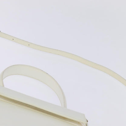 Salvatore Ferragamo Gancini handbag Patent leather, WHITE, PATENT_LEATHER, Handbag