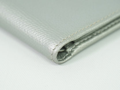 Chanel Coco bouton wallet Leather, SILVER, LEATHER, Wallets