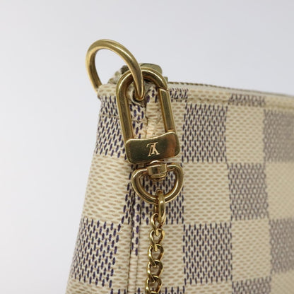 Louis Vuitton Pochette Accessoires Damier, WHITE, CANVAS, Clutche & pouche