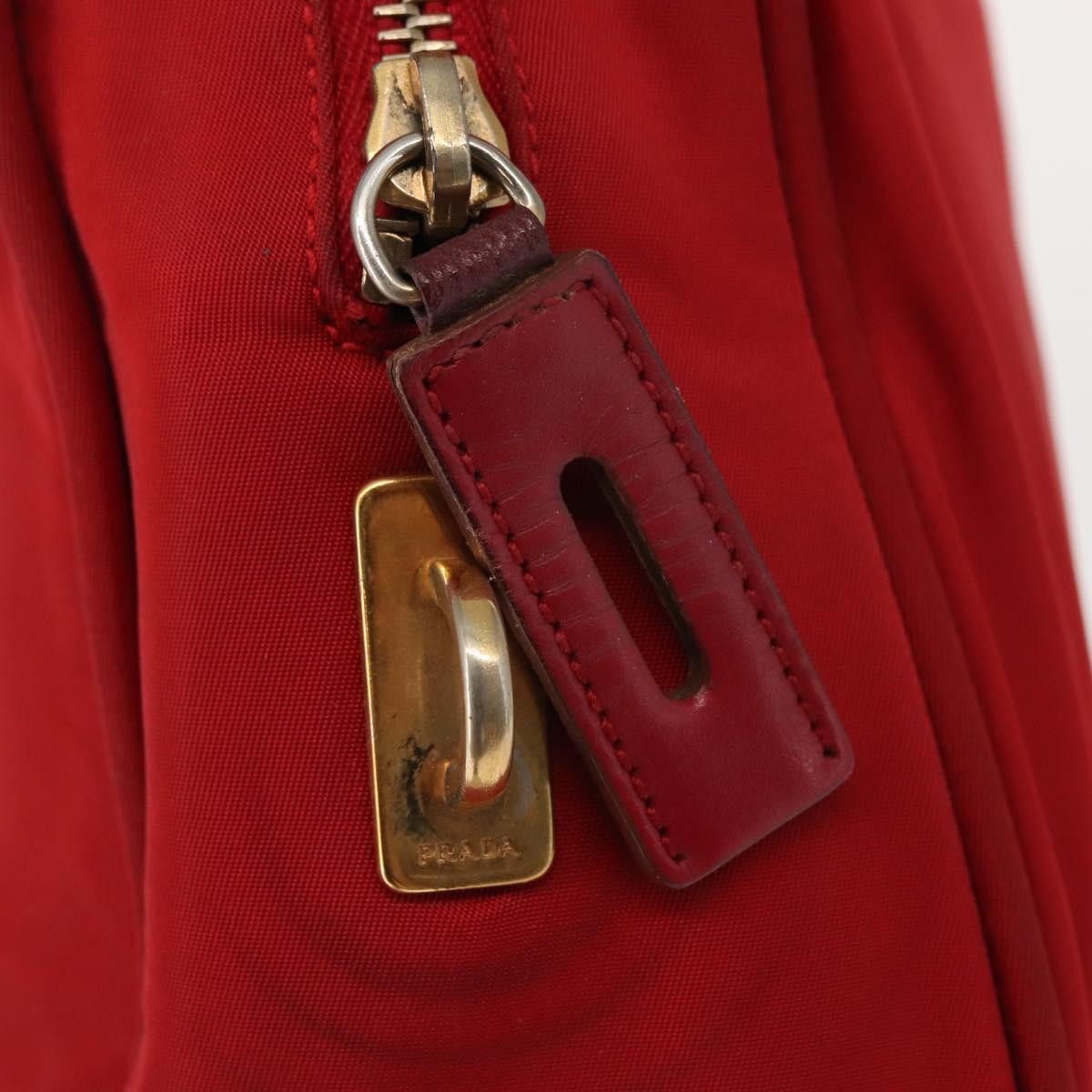 Prada Zip Around Tote Tessuto, RED, NYLON, Handbag