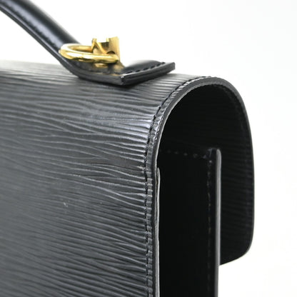 Louis Vuitton Monceau Handbag Epi Leather, Black, Leather, Handbag