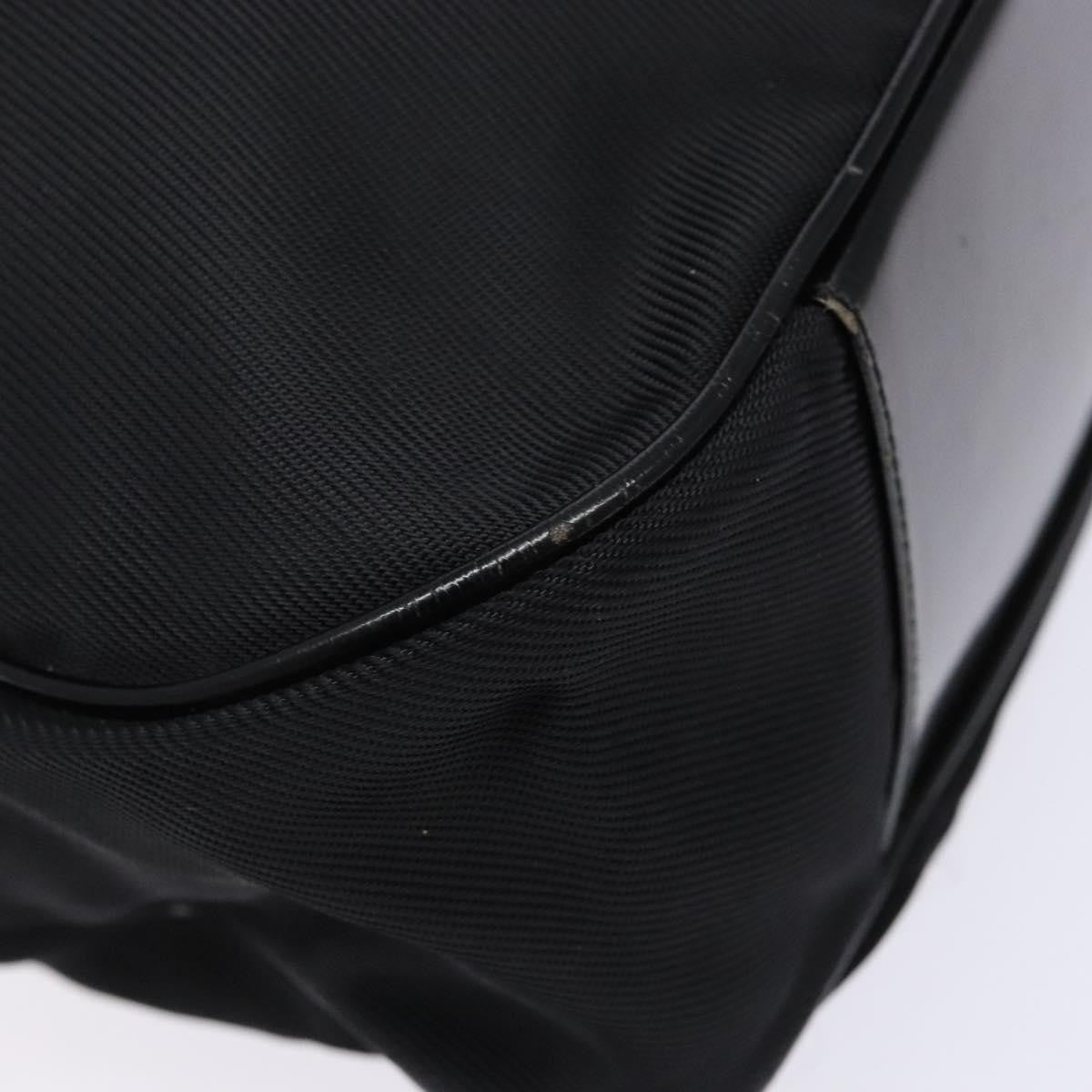 Gucci Vintage Bamboo Handle Tote Nylon, Black, Nylon, Tote Bag