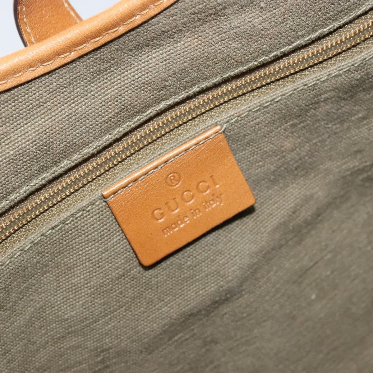 Gucci Vintage Jackie Handbag Canvas, Beige, Canvas, Handbag