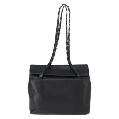 Salvatore Ferragamo Vintage Shoulder Bag Leather, BLACK, LEATHER, Shoulder bag