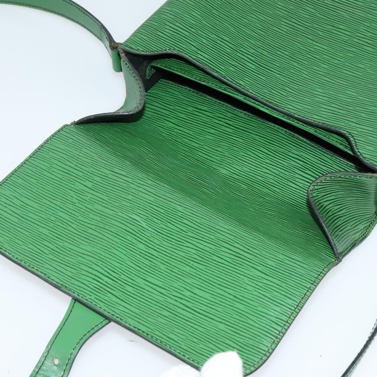 Louis Vuitton Cartouchiere Handbag Epi Leather, Green, Leather, Shoulder Bag
