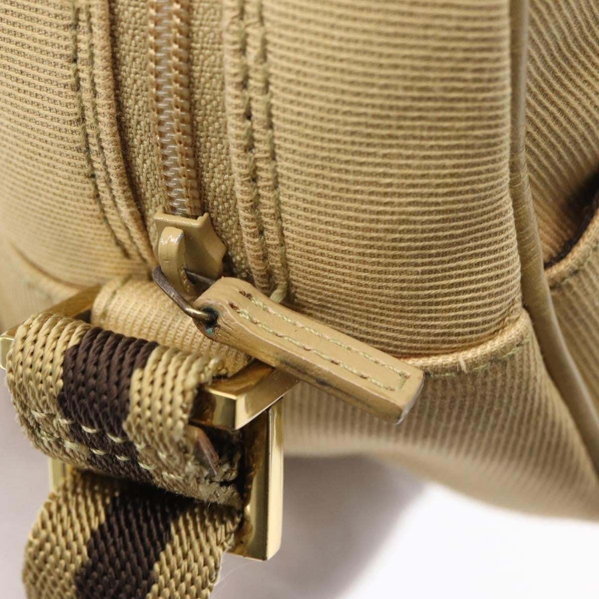 Gucci Vintage Shoulder Bag Canvas, BEIGE, CANVAS, Shoulder bag