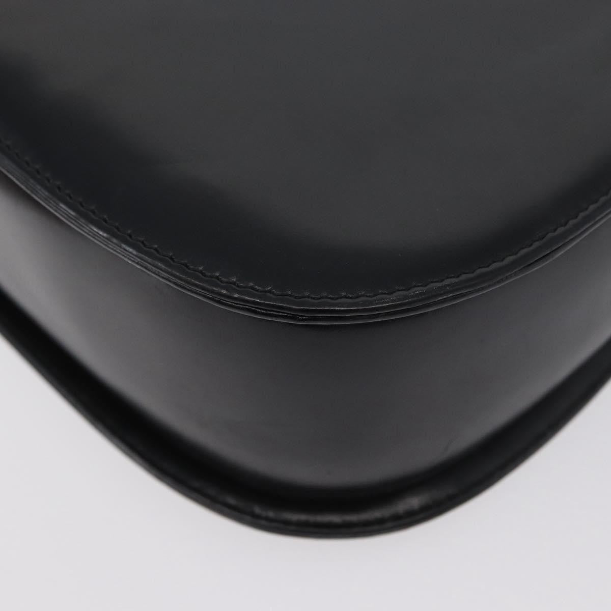 Gucci Vintage Convertible Bamboo Top Handle Bag Leather, BLACK, LEATHER, Handbag
