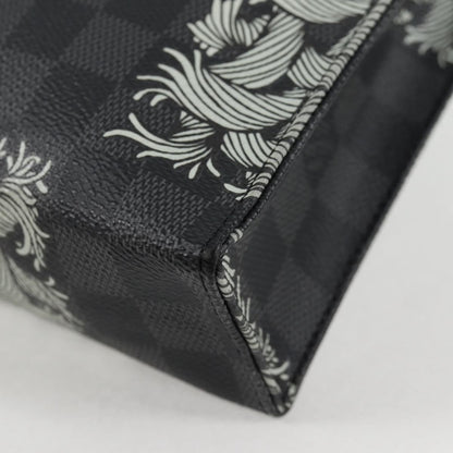 Louis Vuitton Pochette Voyage Limited Edition Nemeth Damier Graphite, Black, Canvas, Clutch
