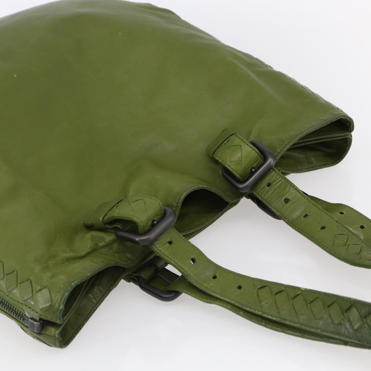 Bottega Veneta Intrecciato Leather, GREEN, LEATHER, Shoulder bag