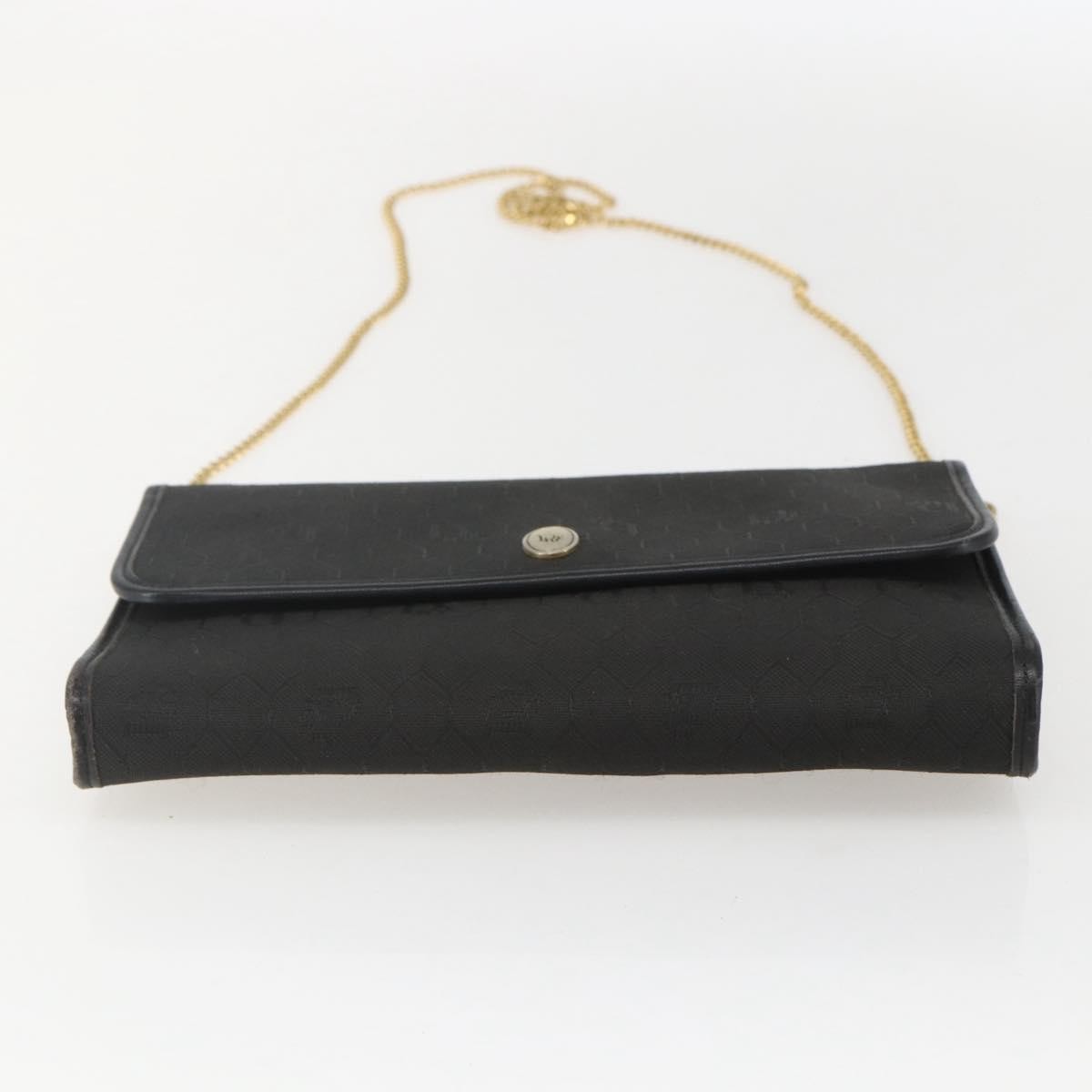 Christian Dior Vintage Honeycomb chain Canvas, BLACK, CANVAS, Clutche & pouche