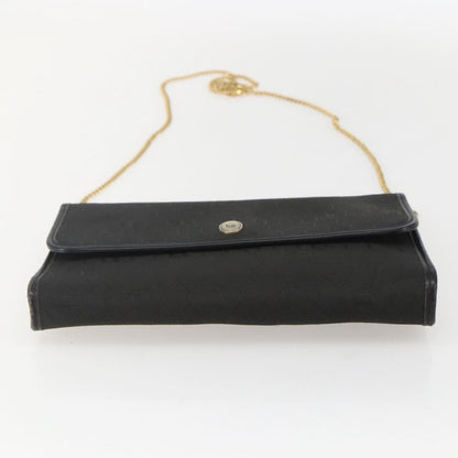 Christian Dior Vintage Honeycomb chain Canvas, BLACK, CANVAS, Clutche & pouche