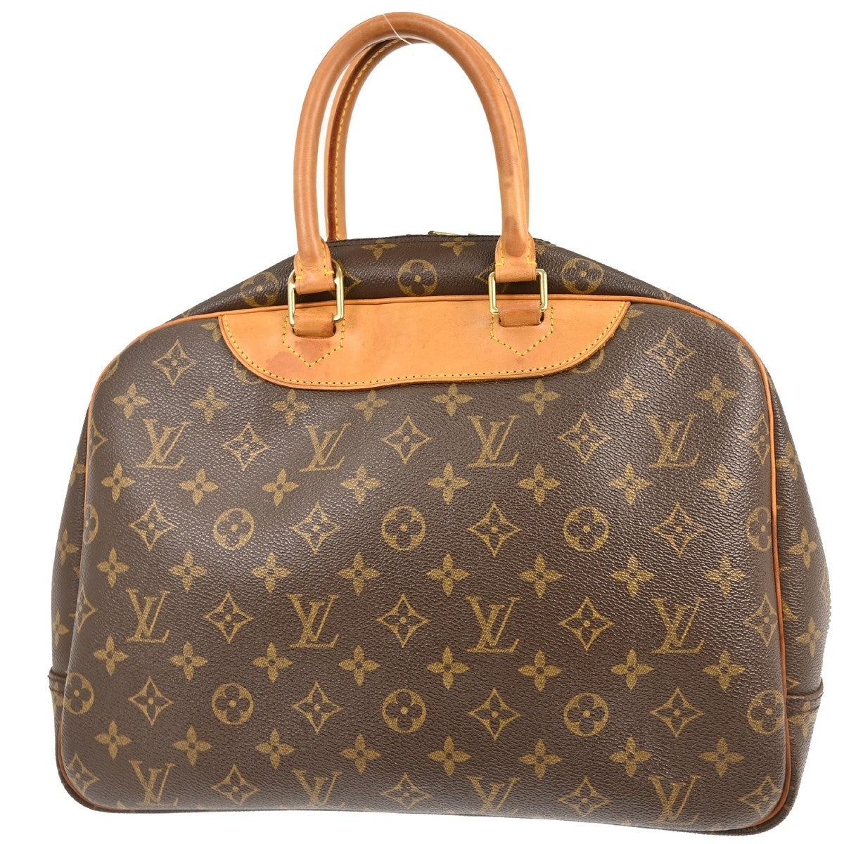 Louis Vuitton Deauville Handbag Monogram Canvas, BROWN, CANVAS, Handbag