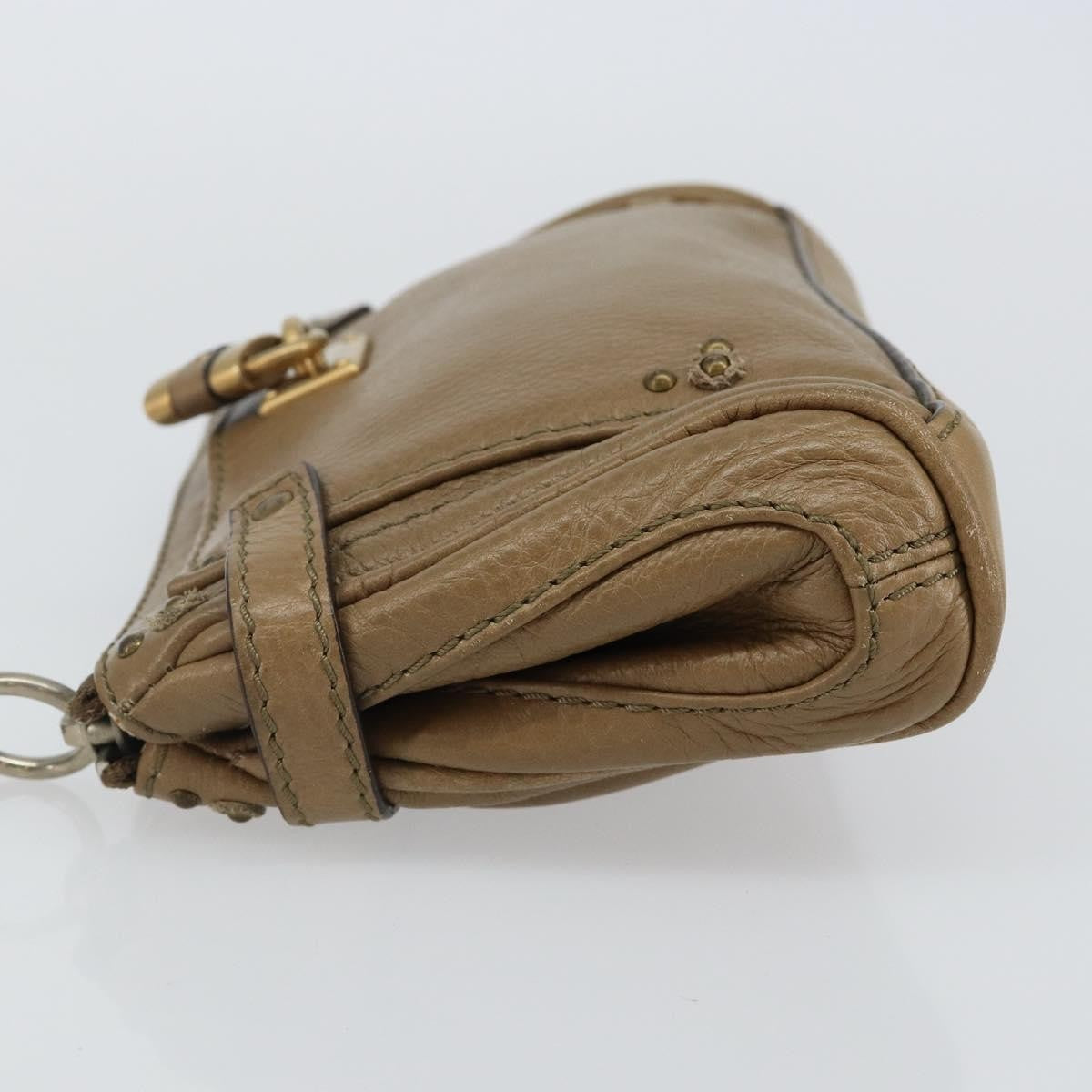 Chloe Paddington Pouch Leather, BEIGE, LEATHER, Clutche & pouche