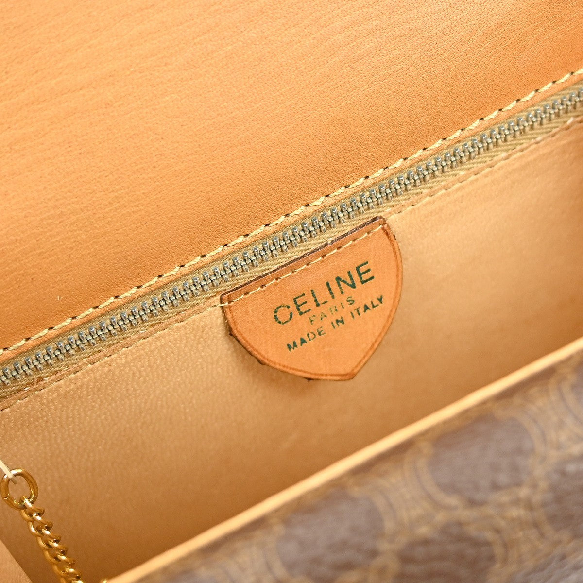 Celine Triomphe vintage handbag Macadam canvas, BROWN, CANVAS, Handbag