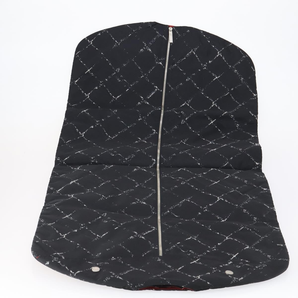 Chanel Travel Line Garment Bag Printed Nylon, BLACK, NYLON, Travel bag
