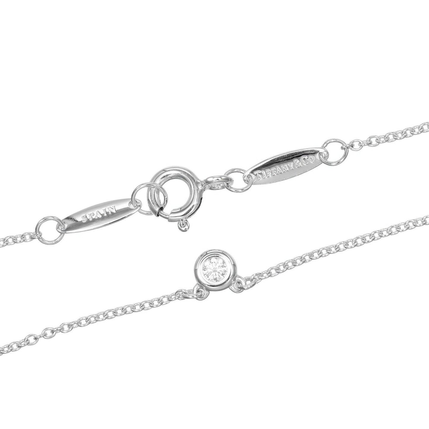 Tiffany & Co. Elsa Peretti Diamonds By The Yard Necklace Sterling silver with Diamond, SILVER, SILVER, Necklace