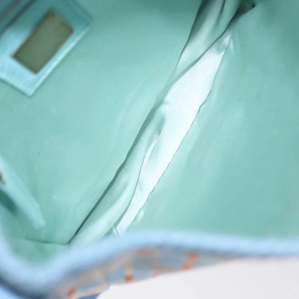 Fendi Logo Zucca Shoulder Bag Zucca, BLUE, CANVAS, Shoulder bag