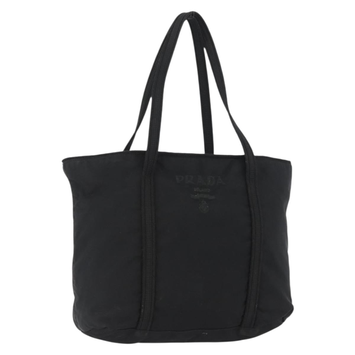 Prada Vintage Zip Tote Tessuto, BLACK, NYLON, Tote bag