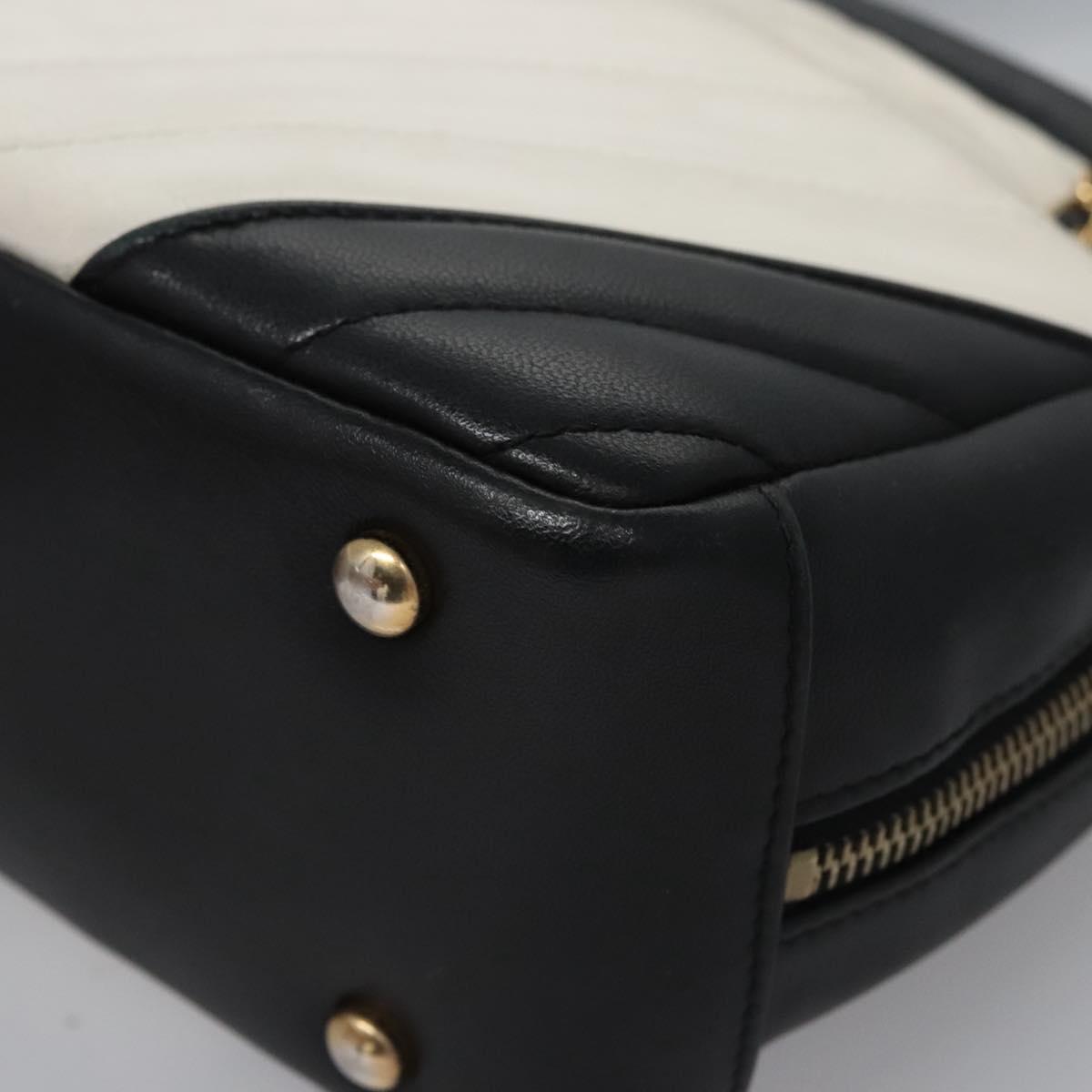 Chanel V Stitch Leather, WHITE, LEATHER, Handbag