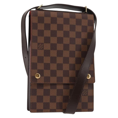 Louis Vuitton Portobello Messenger Damier, Brown, Canvas, Shoulder Bag