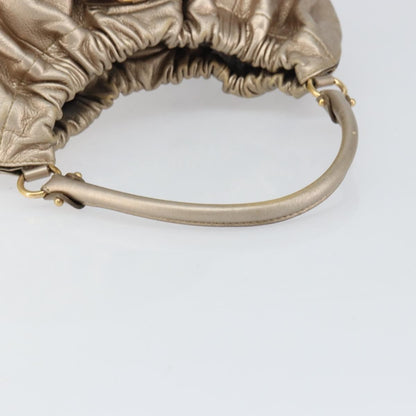 Salvatore Ferragamo Vala Handbag Leather, GOLD, LEATHER, Handbag