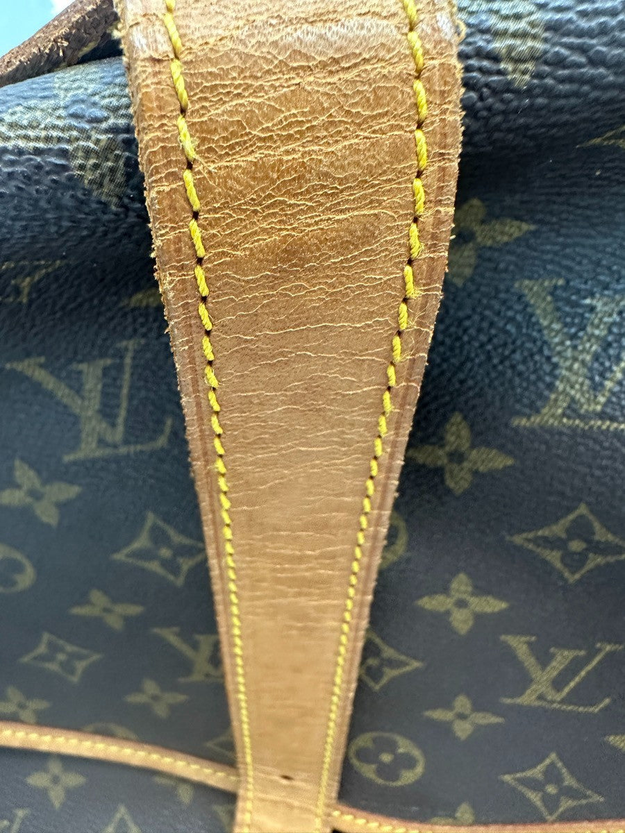 Louis Vuitton Saumur Handbag Monogram Canvas, BROWN, CANVAS, Shoulder bag