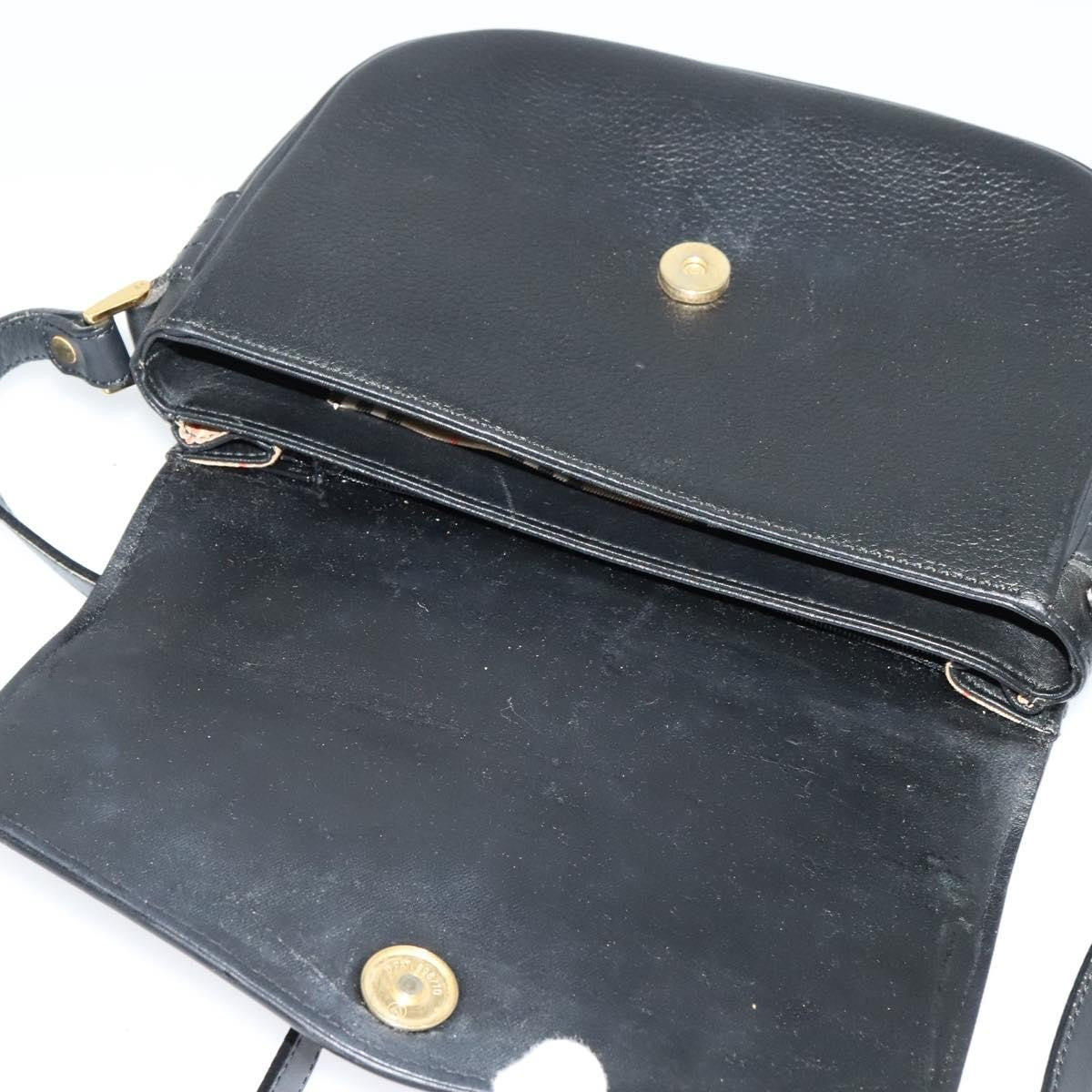 Burberry Flap Shoulder Bag Leather, BLACK, LEATHER, Shoulder bag