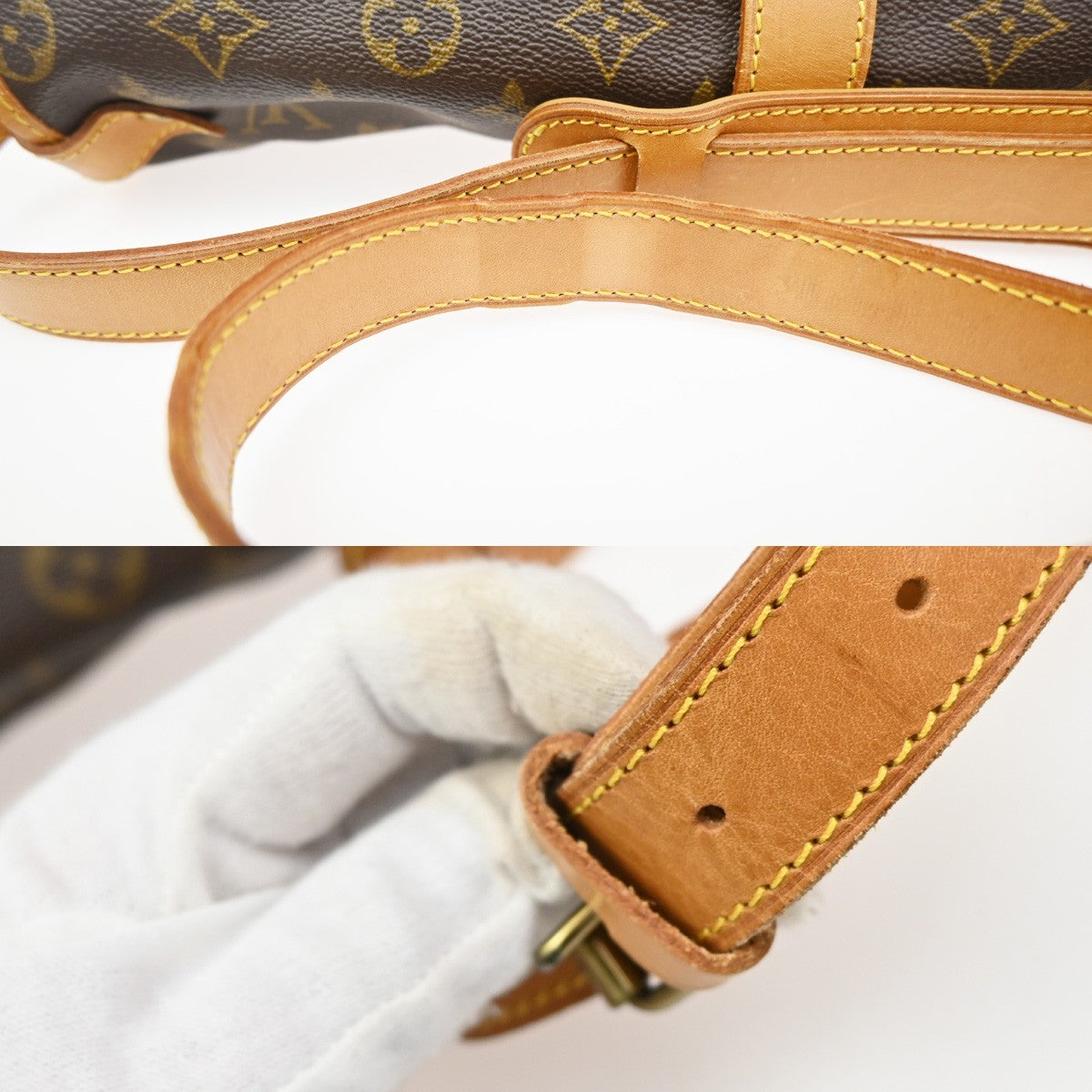 Louis Vuitton Saumur Handbag Monogram Canvas, BROWN, CANVAS, Shoulder bag
