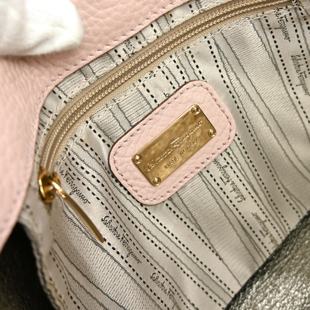 Salvatore Ferragamo Vintage Tote bag Leather, PINK, LEATHER, Tote bag