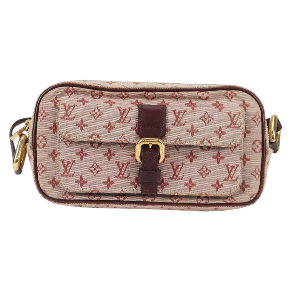 Louis Vuitton Juliette Crossbody Bag Mini Lin, RED, CANVAS, Shoulder bag