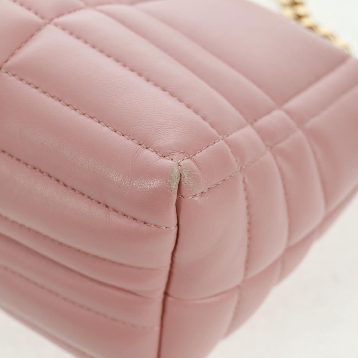 Burberry Lola Zip Shoulder Bag Quilted Leather, PINK, LEATHER, Shoulder bag