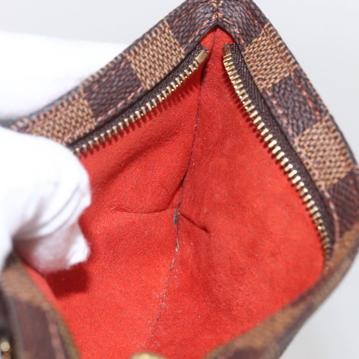 Louis Vuitton Manosque Pochette Damier, BROWN, CANVAS, Clutche & pouche