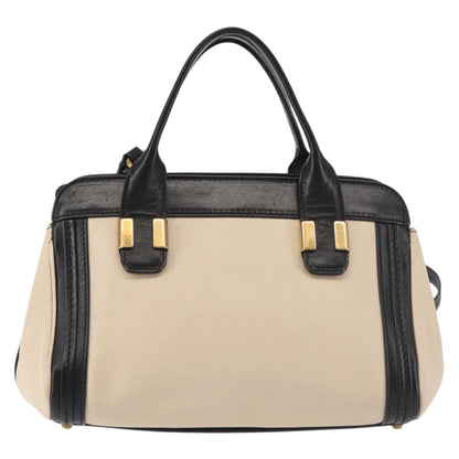Chloe Alice Satchel Leather, BEIGE, LEATHER, Handbag