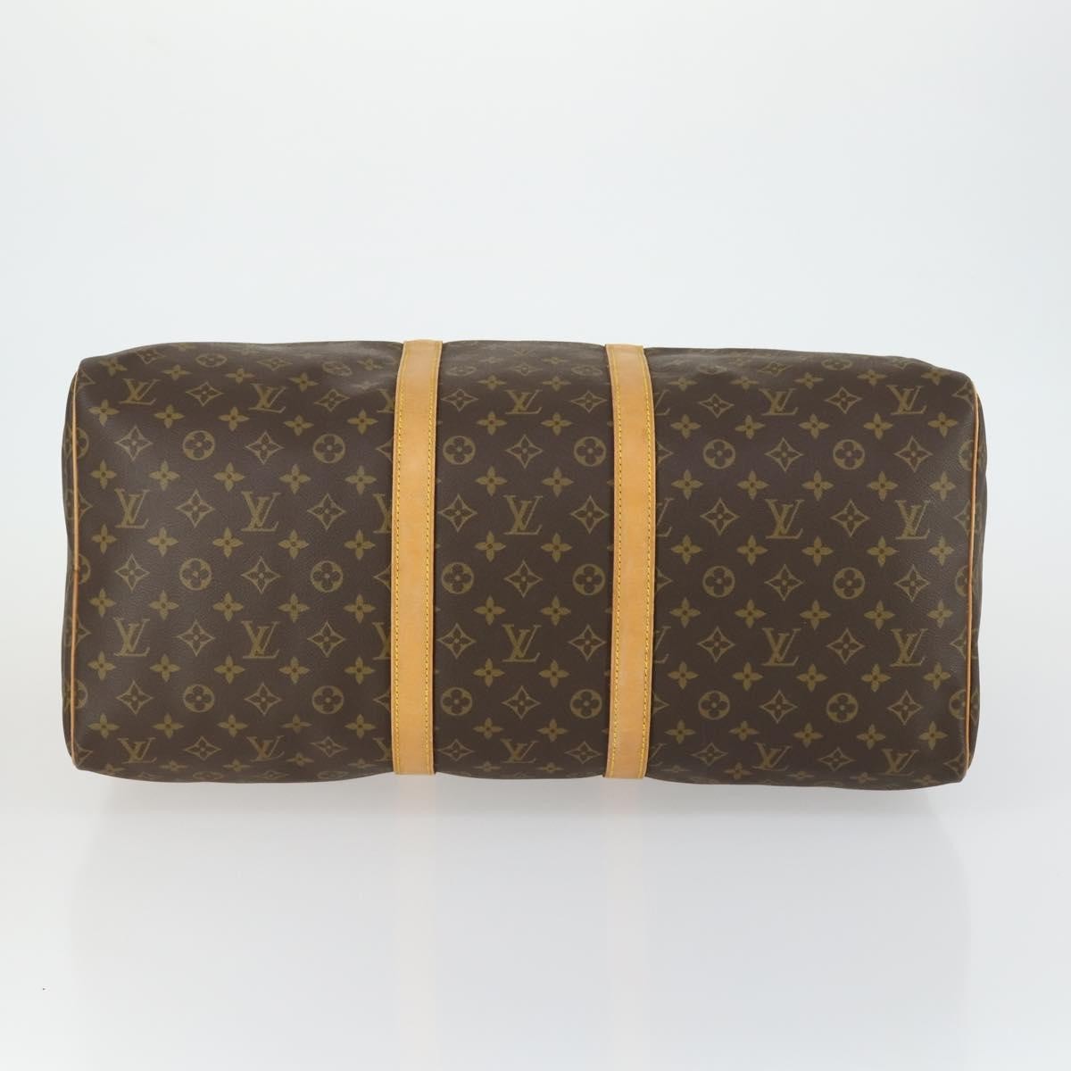 Louis Vuitton Keepall Bag Monogram Canvas, BROWN, CANVAS, Travel bag