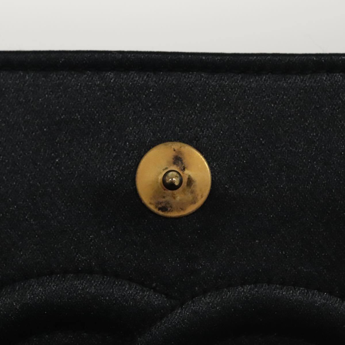 Chanel Camellia Charms Wallet on Chain Silk, BLACK, SATIN, Wallets