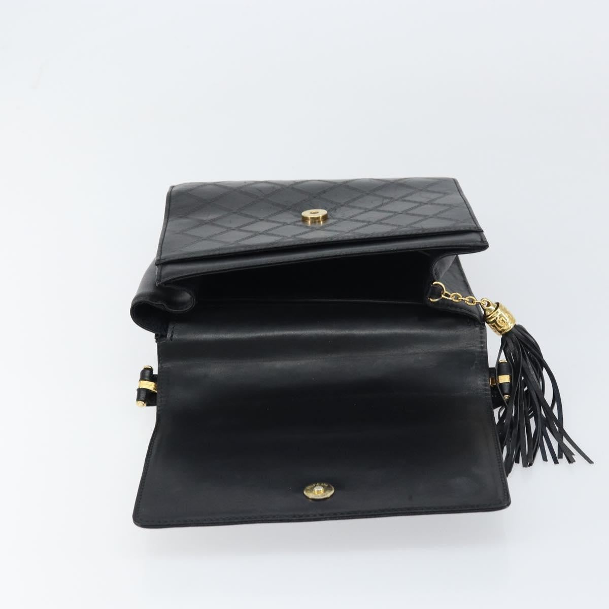 Versace Vintage Handbag Leather, BLACK, LEATHER, Handbag