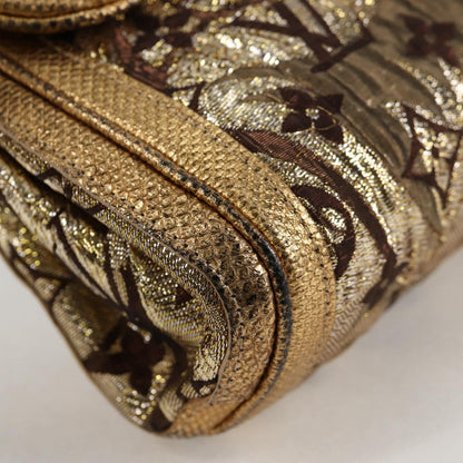 Louis Vuitton Thalie Clutch Brocade Monogram, GOLD, CANVAS, Clutche & pouche