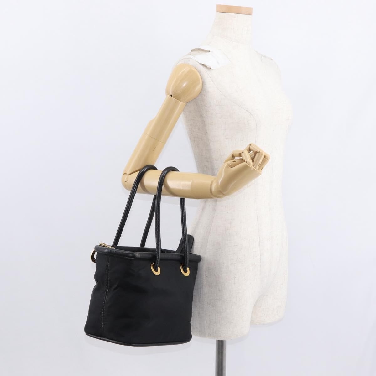 Celine Handbag Nylon, BLACK, NYLON, Handbag