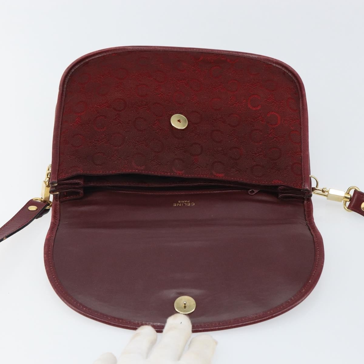 Celine C Sulky Shoulder bag Canvas, RED, CANVAS, Shoulder bag
