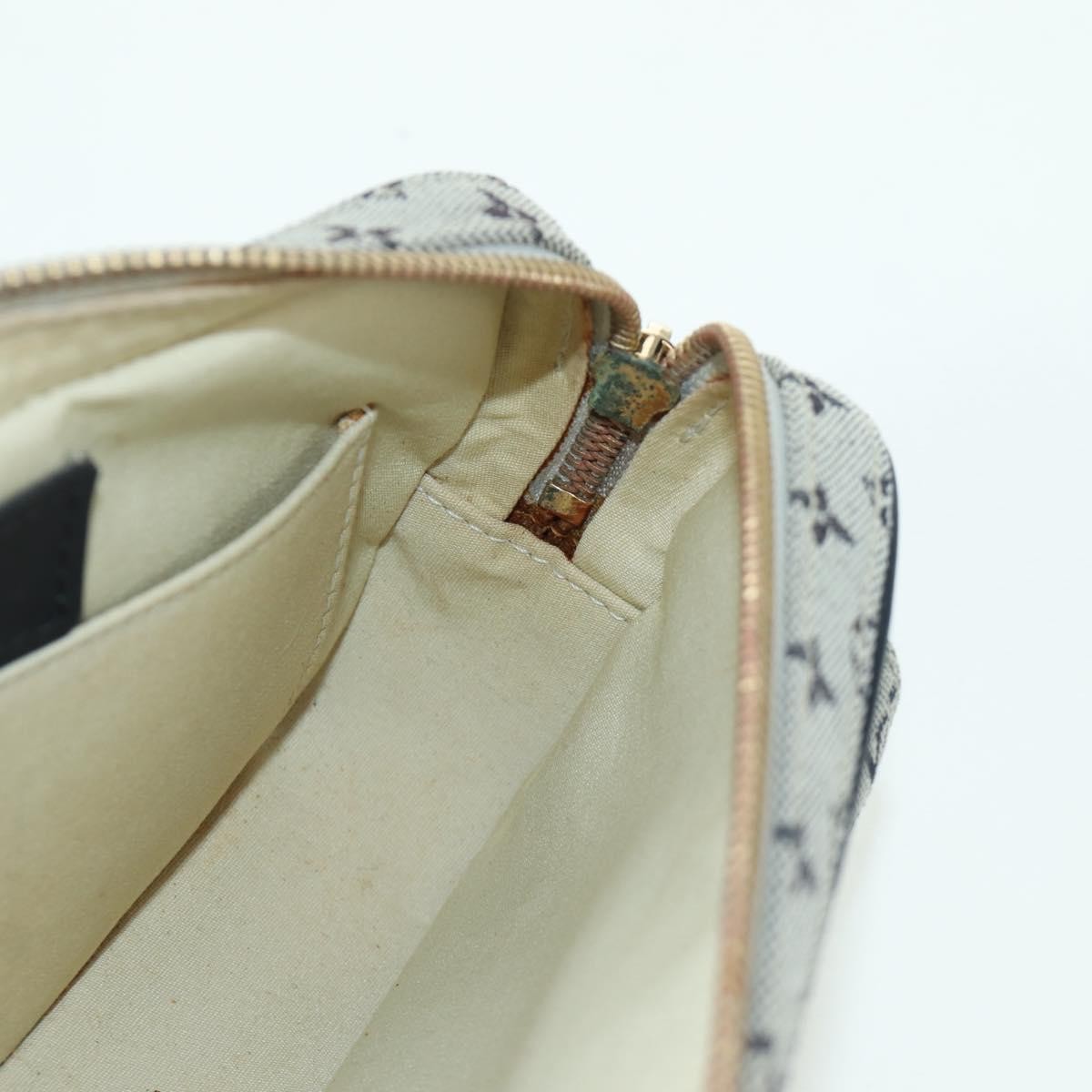 Louis Vuitton Juliette Crossbody Bag Mini Lin, BLUE, CANVAS, Shoulder bag