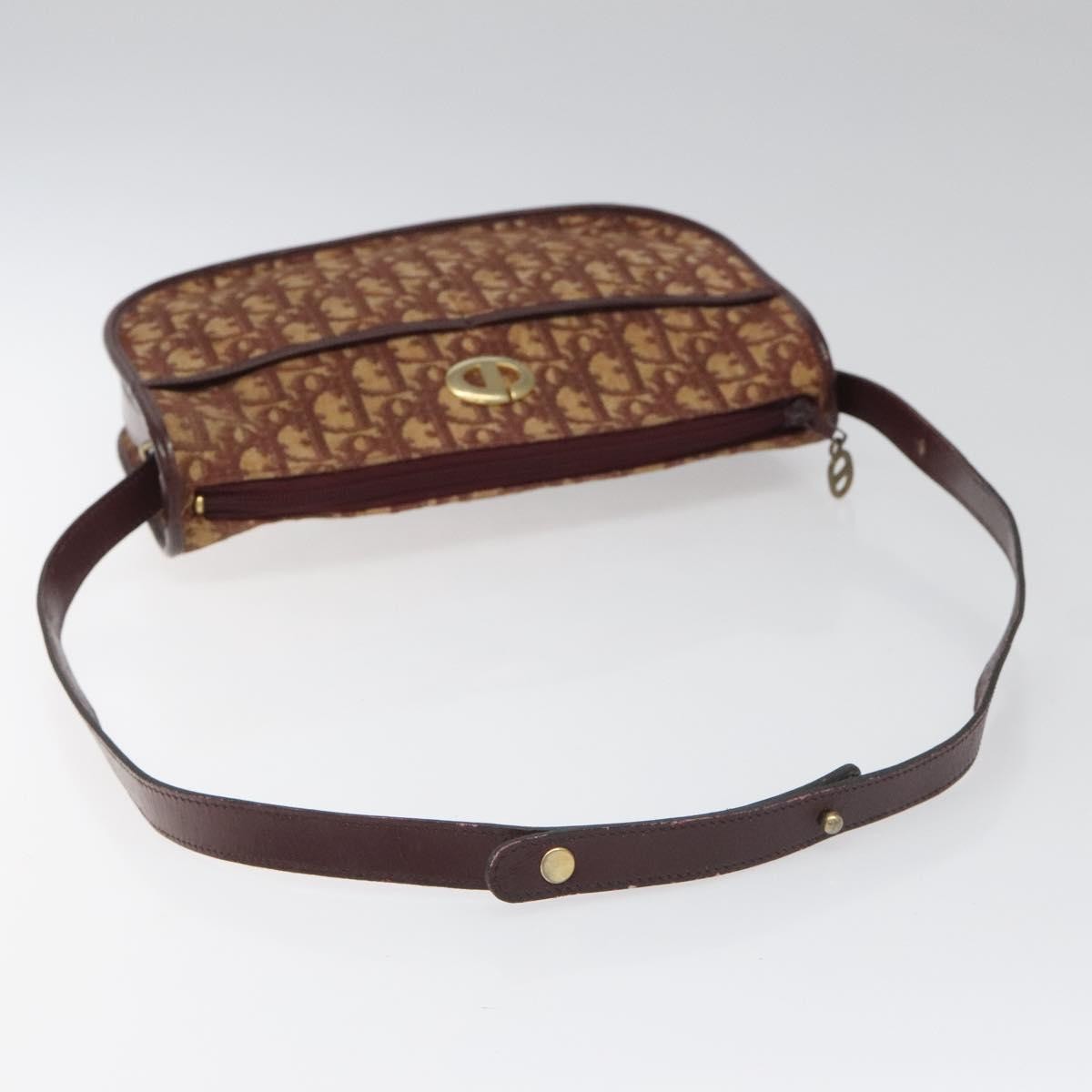 Christian Dior Vintage Trotter Shoulder Bag Canvas, RED, CANVAS, Shoulder bag