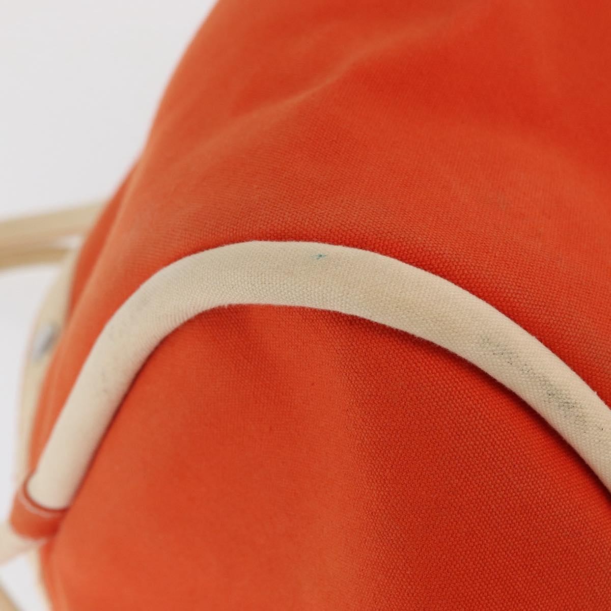 Hermes Lindy de Plage Tote Toile, Orange, Canvas, Tote Bag