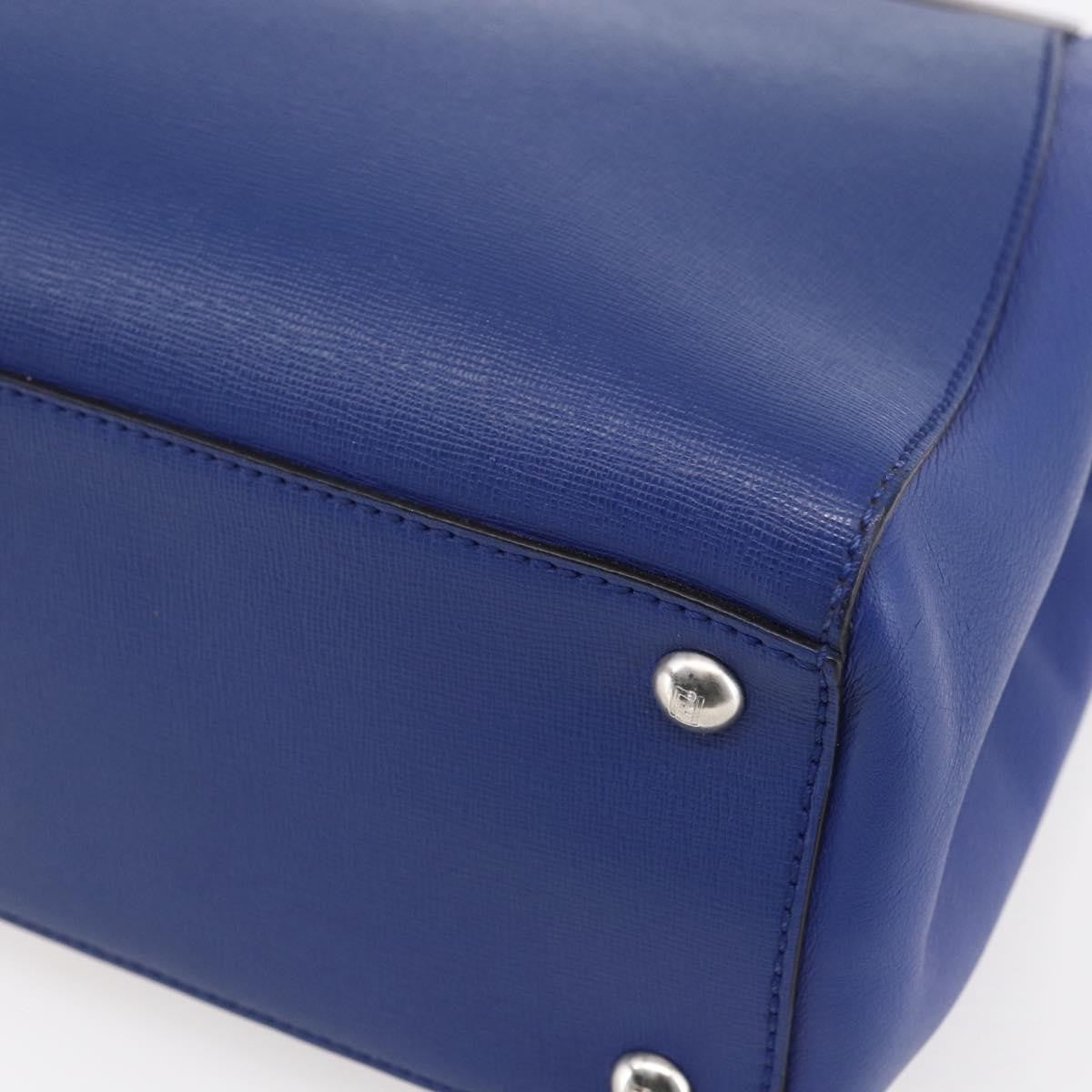 Fendi 2Jours Bag Leather, BLUE, LEATHER, Handbag