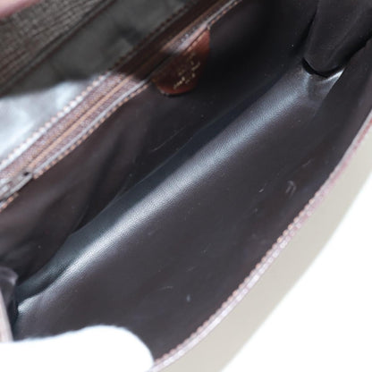 Celine Circle Logo Shoulder Bag Leather, BROWN, LEATHER, Shoulder bag