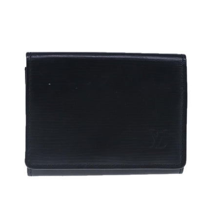 Louis Vuitton Envelope Business Card Holder Leather, BLACK, LEATHER, Card Holders