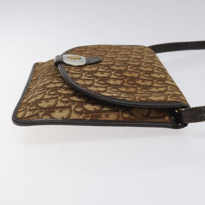 Christian Dior Vintage Trotter Shoulder Bag Canvas, BROWN, CANVAS, Shoulder bag