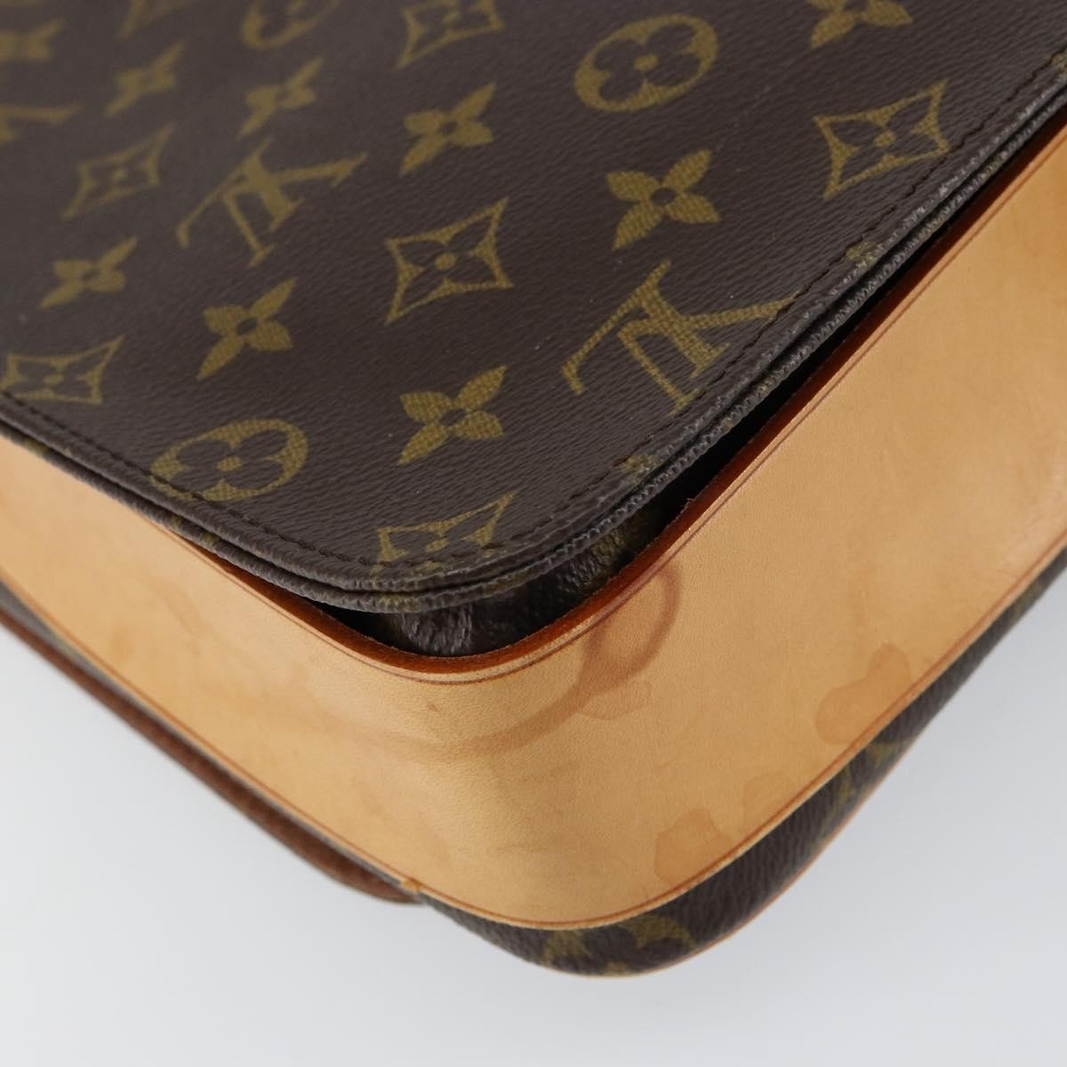 Louis Vuitton Cartouchiere Handbag Monogram Canvas, BROWN, CANVAS, Shoulder bag