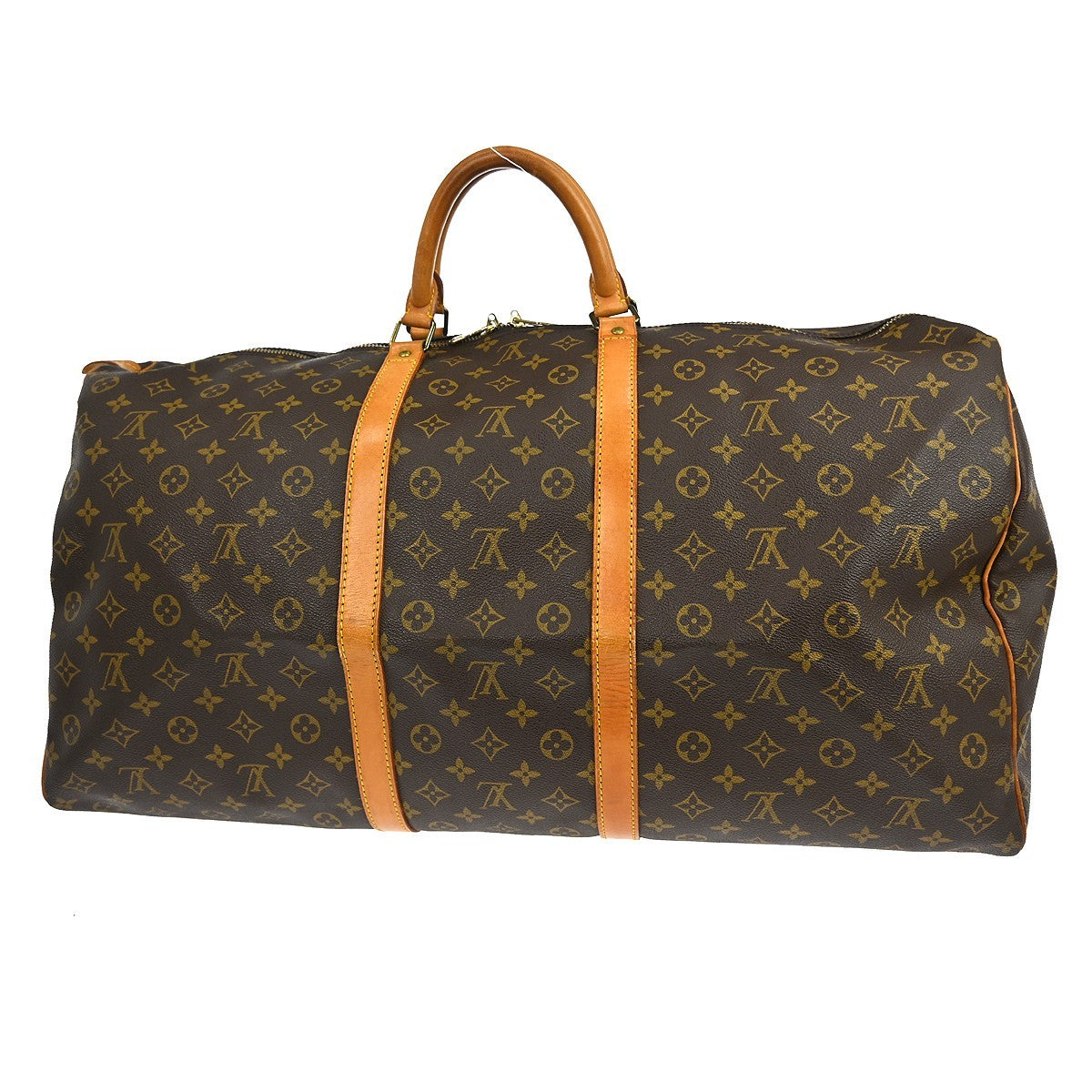 Louis Vuitton Keepall Bag Monogram Canvas, BROWN, CANVAS, Travel bag