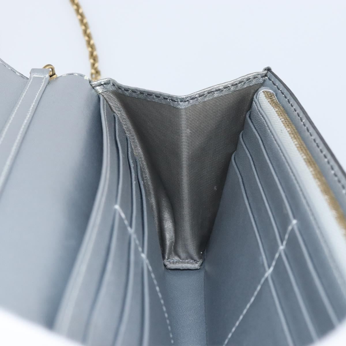 Christian Dior J'Adior Croisiere Chain Wallet Leather, SILVER, LEATHER, Clutche & pouche